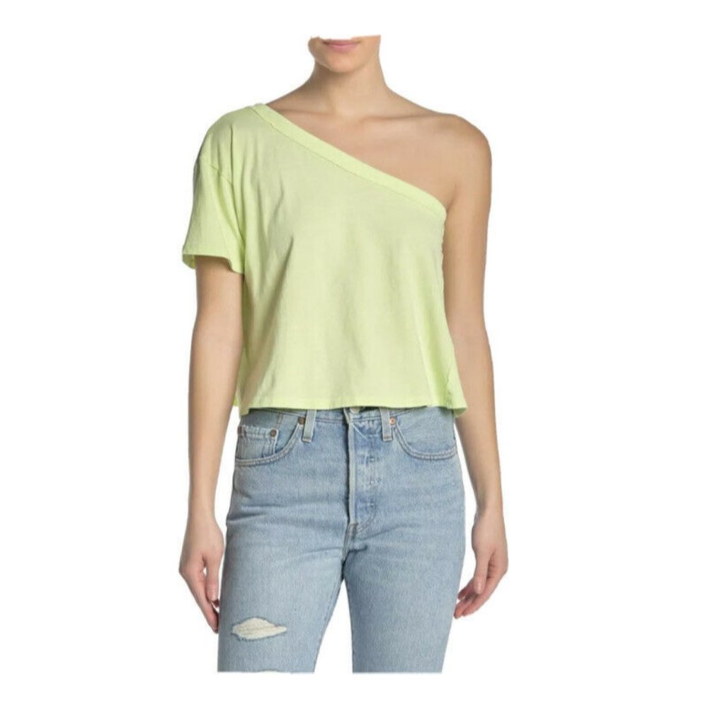 Free People Aubrey One-Shoulder T-Shirt Sweet Crop